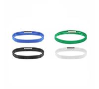 4 bandas elásticas antideslizantes de 140 cm, antideslizantes, grandes, reutilizables, con correa elástica, bolsa de basura de goma para la oficina en casa (negro, blanco, azul y verde)