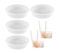 4 bandejas de agua para pájaros silvestres, 2 tenedores de frutas, comederos de plástico para pájaros, comederos colgantes para gusanos de la harina, cuencos de alimentación de plástico, adecuados par