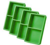4 bandejas de silicona separadores verdes compatibles con Harvest Right, secador de congelación, compartimento medio, organizador de alimentos, apto para lavavajillas, reutilizables, 17,8 x 10,8 cm