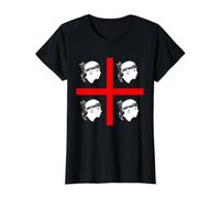 4 Bandera Mori CERDEÑA Isla CERDEÑA Blanca Y ROJA Regalo Camiseta gráfica económica, Mujer, Negro, L