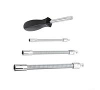 4 barras de extensión flexibles para uso con extensor de llave de trinquete de 1/4 3/8 1/2 diseñado para evitar que se caiga y permitir el acceso de ángulo variable