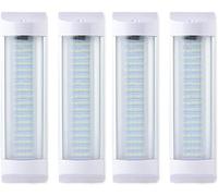 4 barras de luz LED interiores de 12 V, lámpara blanca de 4 W, 72 LED, luz de techo universal para coche, caravana, caravana, camión, barco, con interruptor de encendido/apagado