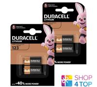 4 Baterías De Litio Duracell Cr123 3V Dl123A 123A Exp 2032 NUEVO