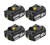 4 baterías de Repuesto de 5000 mAh/5,0 Ah para Makita 18 V 5,0 Ah, batería de Iones de Litio BL1850, BL1850B, BL1830, BL1860B, BL1845, BL1835, BL1815, 194205-3, LXT-400, BL1860 con LED.