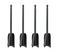 4 batidoras de resina epoxi, plástico ABS, hexagonales estándar (negro) | Juego de 4 piezas de vástago hexagonal, se adapta a todos los taladros estándar, ideal para resina epoxi