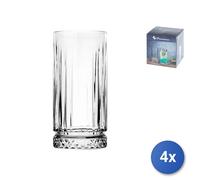 Pasabahce Elysa - Juego de 4 vasos de cristal Long Drink cl28