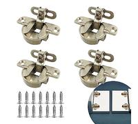 4 bisagras ajustables para puerta de gabinete, eje de giro de 97 grados, bisagras de cierre suave, bisagra oculta para cocina, baño, ventana, armario, estantería