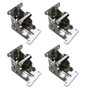 4 bisagras autobloqueantes plegables de 90 grados, soporte de metal para patas de silla, para mesa, cama, patas de patas resistentes, herrajes plegables para muebles