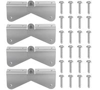 4 bisagras de extensión de canalón para bajante, bisagras de aluminio con cremallera para tubos rectangulares y cuadrados, incluye tornillos de montaje, kit abatible resistente a la corrosión para