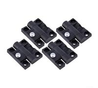 4 bisagras de plástico ajustables con control de posición e instalación de tornillo para parada flexible en aplicaciones domésticas o muebles