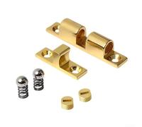 4 bisagras de puerta de armario, resorte de aleación de zinc, cierre magnético ajustable, cierre de puerta de doble bola para muebles de armario de cocina