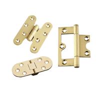 4 bisagras de puerta de latón antiguo, bisagra de bronce for gabinete(T3611 60mm bronze)