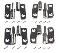 4 bisagras de puerta desmontables de 1.5 pulgadas, bisagra de puerta elevada, bisagras de bandera de junta deslizante pequeña (2 piezas para diestros + 2 piezas para zurdos) (1.5 pulgadas)