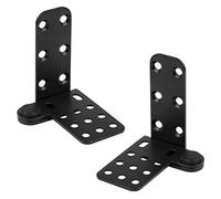 4 bisagras de puerta pivotante, bisagras de eje de 180 grados, negras, 2 izquierdas, 2 derechas