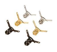 4 bisagras de resorte de 90 grados for joyeros y cajas de vino - Bronce antiguo, dorado y plateado - 28 x 22 mm - Accesorios for muebles(Bronze)