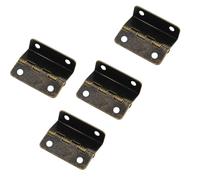4 bisagras de tres pliegues, bisagras de media superficie de bronce antiguo, bisagras de pecho de 41 mm, bisagras decorativas para puerta, armario y cofre de joyería