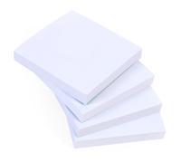 4 blocs de notas adhesivas blancas (cuadradas) | 100 hojas por bloc 76 x 76 mm (3" x 3") | Diseño limpio y minimalista para notas de oficina, notas de estudio y recordatorios organizados