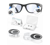 4 bloqueadores de luz LED y cámara de privacidad giratorios de 180° compatibles con Ray Ban Meta (Gen 1 y 2) Wayfarer/Skyler/Headliner y Oakley Meta HSTN AI Smart Glasses Accesorios, translúcido