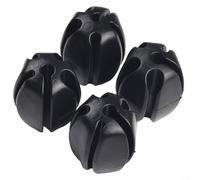 4 bolas de soporte para caña de pescar, diseño ligero para una gestión segura de la caña (negro)