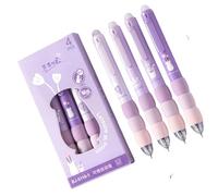 4 bolígrafos borrables con almohadilla de esponja colorida de 0,5 mm, fatiga fina, fácil de escribir para una corrección suave, comodidad borrable