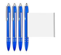 4 Bolígrafos con Hoja de Trucos, Bolígrafo Schneider con Hoja de Trucos Retráctil, Bolígrafos Schneider con Punta Retráctil, 0.5 mm Negro Minas de Repuesto para Estudiantes, Graduación, Oficina（Azul）