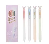 4 bolígrafos de gel Aurora Press de 0,5 mm | Pluma de mariposa de estudiante, diseño de mariposa Aurora, 0,5 mm.