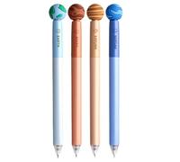 4 bolígrafos de gel giratorios con acción de giro, tinta de gel borrable, punta de 0,5 mm, suave para escribir para tomar notas, diario, borrable
