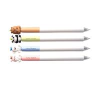 4 bolígrafos de gel giratorios con acción de giro, tinta de gel borrable, punta de 0,5 mm, suave para escribir para tomar notas, diario, borrable