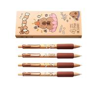 4 bolígrafos de gel retráctiles de 0,5 mm, secado rápido para suministros de oficina escolar, punta de 0,5 mm, bolígrafo de gel ergonómico