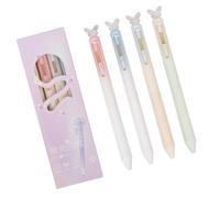4 bolígrafos de gel retráctiles de mariposa de 0,5 mm de secado rápido para escribir notas, tomar suministros escolares, herramienta de escritura creativa