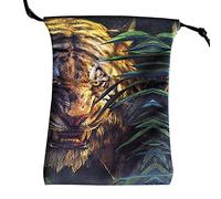 4 Bolsa de Runa Tarot de Terciopelo - Bolsa con cordón para joyería,Bolsa de cartas del tarot de impresión animal Bolsa de dados Titular de la carta del tarot Bolsas de joyería Tamaño pequeño, 5.12 x
