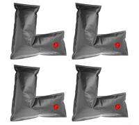 4 bolsas de agua en forma de L para mejorar el rendimiento de la cubierta de piscina de invierno, para todas las formas de piscina (negro)