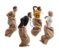 4 bolsas de carreras de sacos de patatas, 3 patas, juegos de césped al aire libre, bolsas de arpillera, sacos de yute de arpillera, juegos de césped al aire libre, recuerdos de fiesta para niños y