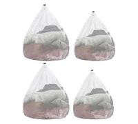 4 Bolsas De Lavadora De Malla Gruesa, Bolsas De Lavado Y Cuidado Con Cordón, El Sello Es Firme Y No Es Fácil De Aflojar, Adecuado Para Proteger La Versión De La Ropa Al Lavar.