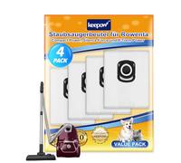 4 bolsas para aspiradora Rowenta Compact Power, Silence Force y X-Trem Power, Hygiene+, 99,99% de filtrado
