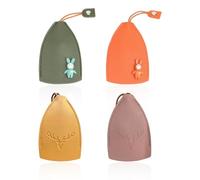 4 bolsas para llaves extensibles, para coche, impermeables, con dibujos animados, universales (4 colores), Rosa., 7,5*13,5cm