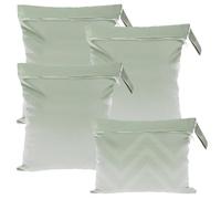 4 bolsas para pañales impermeables para guardería, bolsa de pañales grande, reutilizable, con cremallera, para viajes de bebé, color azul cielo, verde hierba, morado y rosa, verde claro, L+M+S,