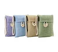 4 Bolsas Purificadoras de Lino Carbón de Bambú Bolsas Colgantes para Espacios Almacenamiento Prendas de Guardarropa Absorben Olores Mohosos para un Hogar Más Fresco - de TRIXES