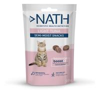 4 bolsitas x 50 g Nath Bocaditos Light Semihúmedos de Atún para gatos ¡Pack ahorro!