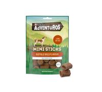4 bolsitas x 90 g Adventuros Mini Sticks Búfalo Salvaje para Perros ¡Pack Ahorro!