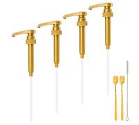 4 bombas de jarabe para botellas de saborizantes de 750 ml, dispensador de bomba de jarabe de café, compatible con botellas Torani, Matteo's, DaVinci, Jordans Skinny Syrups, dispensador de jarabe para