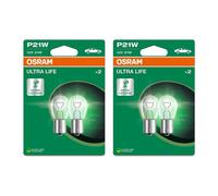 OSRAM ULTRA LIFE, P21W, Doble Blister, (2 lámparas)