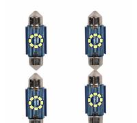 4 bombillas LED tipo siluro 36 mm, 12V 24V, Canbus sin errores, T11 SV8.5 C5W, 8 SMD 2016, 2.5W 120lm, Luz para Auto y Camión, Blanco 6500K