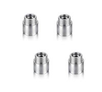 4 boquillas de extensión de acero inoxidable DN15 de 1,27 cm de 15 mm, conector hembra a macho para grifos de ducha y extensión de interfaz de válvula