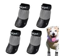4 Botas de Patas de Perro, Zapatos Impermeables para Perros con de Goma Antideslizante, Botas Ajustables Lavables para Caminar para Mascotas, para Interiores, Exteriores, Senderismo