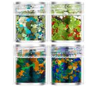 4 botellas de decoraciones únicas 3D para hacer joyas, manualidades, adornos coloridos de manicura