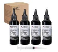 4 Botellas de Tinta de Tinte Negro Recargable Cartuchos de Tinta de Impresora Universal 400ml Recarga de Tinta reemplazo para HP Canon Epsn Lexmark Hermano CISS CIS Sistema, 100ml x 4, con jeringa