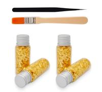 4 Botellas Lámina de Oro, Pan de Oro en Hojuelas, Oro en Copos para Decoración de Tartas y Postres, Manualidades Artísticas, Uñas y Proyectos DIY, Nota: Este producto es sólo para fines decorativos