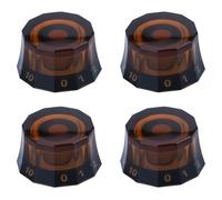 4 botones de control de volumen de guitarra eléctrica, botón acrílico, botón de control de velocidad, potenciómetro, tapa de repuesto