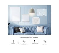 4 Botones Tuya ZigBee, Interruptor de Escena de Hogar Inteligente, Enlace Multiescena, Control Remoto Inalámbrico Inteligente con Puerta de Enlace